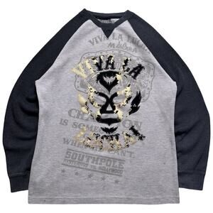 Vintage y2k Southpole Thermal Shirt La Mascara Viva La Lucha JNCO Ecko Men's XXL